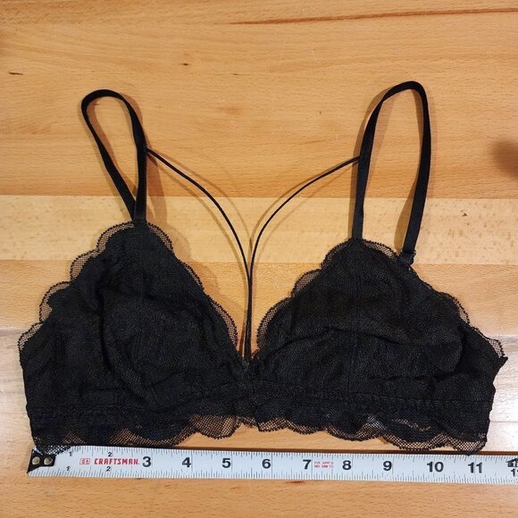 PINK Victoria's Secret Lace Triangle Cage Bralette Lightweight Scalloped sz SM - Picture 11 of 12